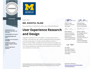 User Experience Research and Design Specilization